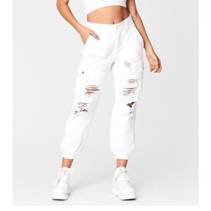 Carmar Denim white cargo pants